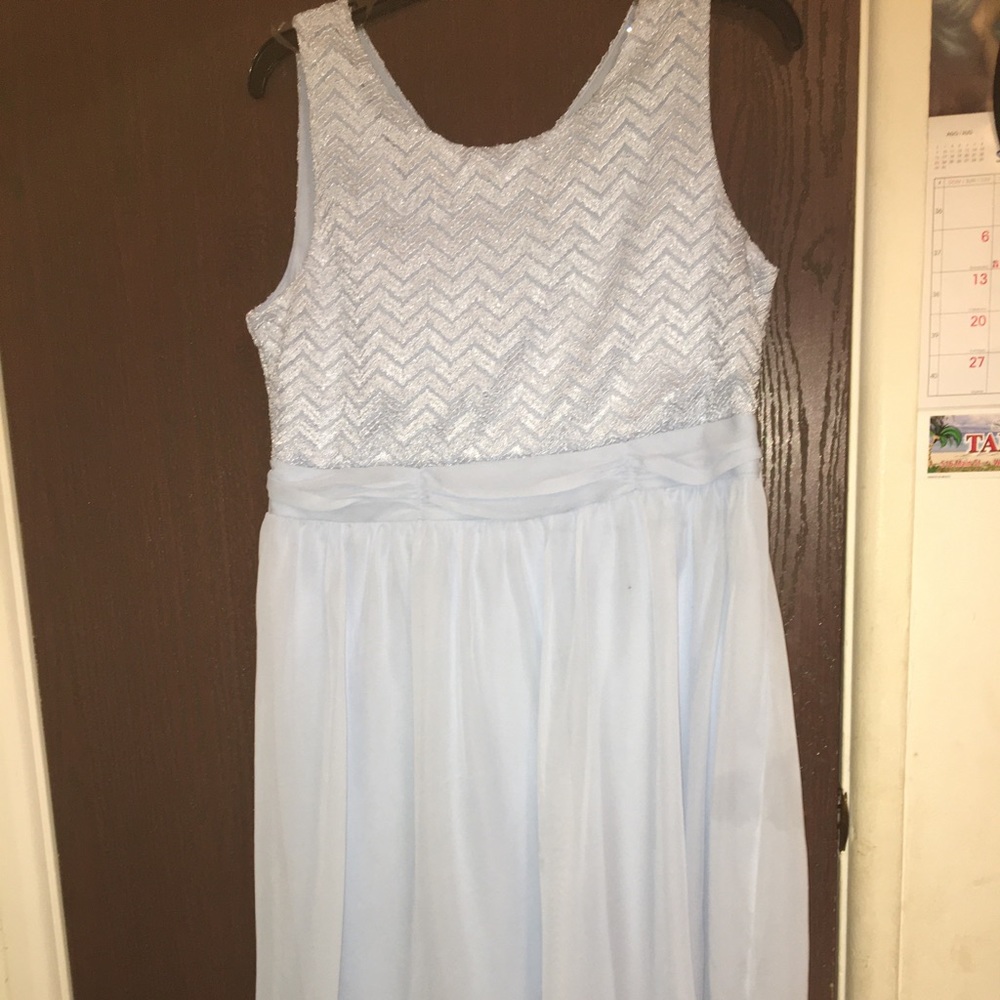 Speechless Light Blue Sparkly Dress